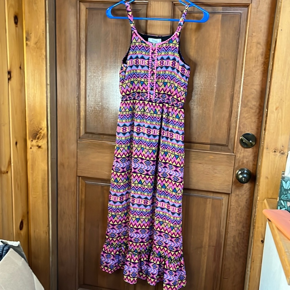 D-Signed by Disney Purple A-Line Geometric Pattern Dress Size Medium